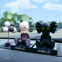 Car decoration ins creative net red tide cartoon cute personality Kaws Kaws doll car car decoration