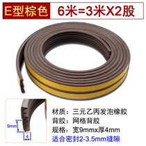 Sticker door frame anti-collision bar door slit self-adhesive gate buffer muffled door iron door shockproof door strip adhesive strip door
