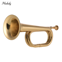 MusLady B Flat Bugle Call Trumpet Brass Cavalry Horn with