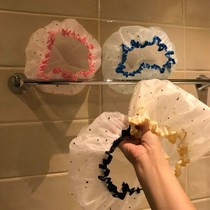 Thickened Bath Cap Waterproof Bath Cap Shower double headgear Hood Hood Kitchen Anti-Smoke Hat Ladys Bath Hair Cover