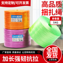 Full new material strapping rope packing rope tearing film nylon rope with grass cake Green