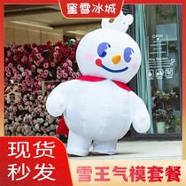 Honey Snow Ice City Snow King Doll Clothes Publicity Walking Man Puppet Custom Paparazzi Cartoon Mascot Gas Model Inflatable Clothes