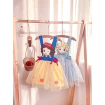 2021 Childrens strap dress Baby Princess Dress Girls Puffy mesh dress dress Cartoon style dress set