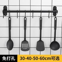 Kitchen rack adhesive hook non-perforated black space rack adhesive hook type adhesive hook rack pendant hook Wall Wall wall hanging