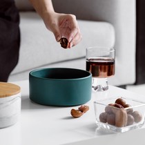 Nordic Ins Wind Morandi Light Extravagant Living Room Small Tabletop Tea Table Ceramic Trash Can Home With Lid Kitchen