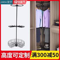 Wardrobe corner hanger degree rotating basket cabinet hanging hanger pants c rack cloakroom corner turntable clothes basket