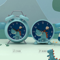Cartoon children small alarm clock boy dinosaur girl student special cute bedroom silent bedside luminous sound