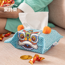 Guochao tissue box set living room home tea table paper box new Chinese style napkin box set Chinese wind car paper box set