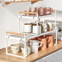 Cup holder storage Cup rack put water Cup Cup Cup Cup rack double Cabinet tabletop artifact glass shelf
