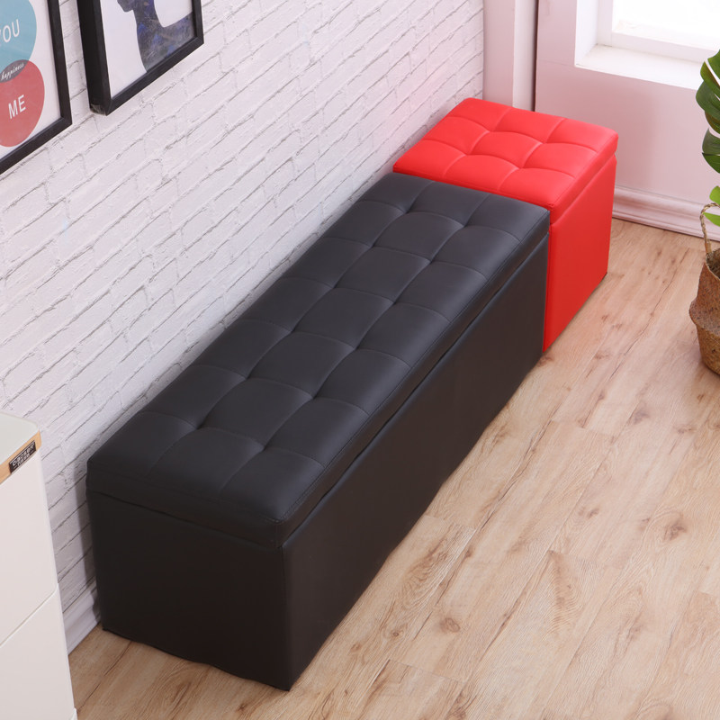 Clothing store sofa stool rectangular multi-functional storage stool can sit in the home shoes stool fitting room stool