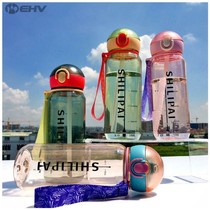 Personality Net red color bouncing suction cup male and female students creative plastic handle portable cover large capacity water Cup