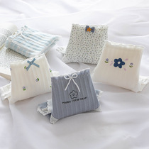 (3 Pack) "All Romance Not Afraid of Late" Pastoral Small Fresh Blue Flower Spiral Cotton Underpants Women