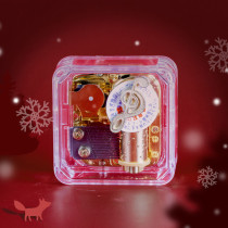 Birthday gift Sky City transparent acrylic Music Box Music Box music box to send girlfriend girlfriend girlfriend wife best friend