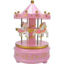 B Carousel music box Music box Birthday cake decoration Childrens toys Crafts decoration toys