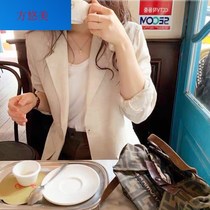 Hong Kong Tide brand 2021 linen small suit women jacket autumn Korean version of long sleeve foreign style thin loose small original design