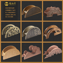 Customize the new Chinese glass door semicircular handle Hotel Door Engraving Handle Office Wooden Door Imitation Antique Door