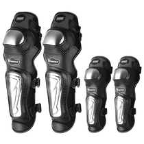 New motorcycle knee pads locomotive riding anti-fall leg guards cross-country full set of equipment stainless steel Knight Protective gear four seasons