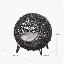ze rattan cat nest cradle basket cat Villa toy double-layer cat bed simple furniture chair four seasons Universal