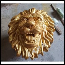  Custom artificial sandstone sculpture relief pendant Lion head water spray Lion head landscape garden decoration fountain
