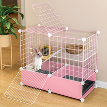 Rabbit cage home indoor anti-spray New House Villa nest king-size supplies pet dung breeding with toilet