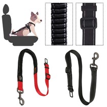 Car elastic pet seat belt Teddy dog car fixing buckle retractable pet car safety traction rope