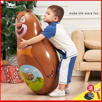 Large inflatable dinosaur toy thick tumbler boxing sandbag doll kindergarten children adult props 90cm
