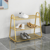 Stainless steel mini small shoe rack simple door household indoor good-looking new 2020 explosion-style shoe rack