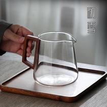 Japanese Glass Road cup large capacity 500ml large tea with handle large Cup kung fu tea tea set tea divider