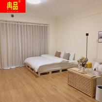 Shenzhen Red Land Wood Warm Yellow PVC Floor Sticker Self-adhesive Plastic Floor Bedroom Renovation Land