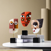 Nordic ins Abstract figure art ornaments Modern simple living room home wine cabinet bookcase decoration Entrance decoration