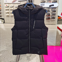 Anta down vest men 2021 Winter New plus velvet warm hooded student casual coat 152147901