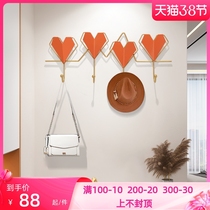 Modern light lavish minimalist entrance to the house Fancy Fashion Clothes Containing Hook Creative Door Rear Iron Art Key Hook Shelve