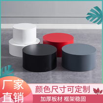 Custom clothing platform square booth display table high and low running water table model window base net red round platform
