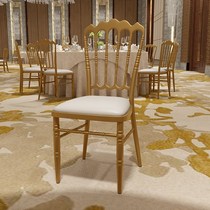  Factory direct sales Metal castle chair Napoleon chair Bamboo chair Wedding wedding chair Aluminum dining chair leisure soft package iron