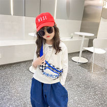 Korean Ensemble Childrens Bag Fashion 100 Hitch Girl Skew Satchel Cute Bump Color Small Purse Net Red Boy Plaid Chest Bag