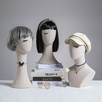 Yinluo cloth model head model clothing store fake head jewelry hat scarf hat shelf display rack