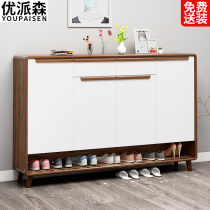  Solid wood shoe cabinet Large-capacity storage entrance cabinet partition cabinet household door entrance shoe cabinet simple modern balcony cabinet