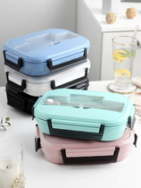 Microwave oven heating student lunch box Lunch box Female separation type Japanese style with rice hall Simple male office worker lunch box