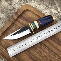 Forged and sharpened small knife Mongolia handlebar meat knife outdoor barbecue with portable meat cutter small straight knife water fruit knife