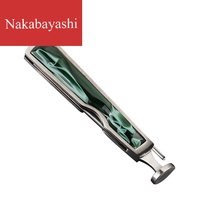 Stainless steel patch pipe knife Green resin three-in-one folding cigarette knife cigarette