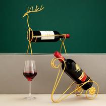 Wholesale European-style minimalist light extravaganza Iron Red Wine Shelf Creative Home Decoration Clubhouse Hotel Home Red Wine Racks