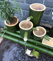 Fish farming rockery bamboo flowing water pendulum water cylinder filter humidifier landscaping water circulation bamboo drainage water landscape bamboo tube