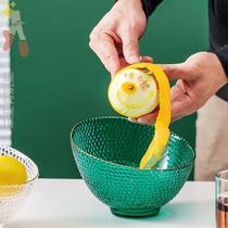 Desktop Peel bowl light luxury Nordic ins trash can small glass household bathroom living room coffee table ornaments