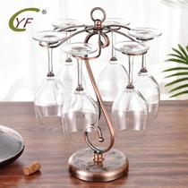 CYF Eurostyle Iron Art Red Wine Cup Rack Creativity S Shaped Six Cups Rack High Foot Cup Shelf Stock Source Wholesale