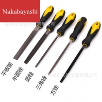 Instrument grinding file with handle Long handle file Hand grinding instrument file round file Flat file Triangle file square file