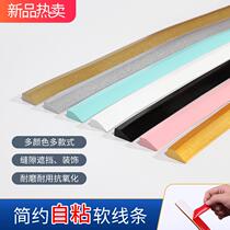 Identify wooden decoration wire mirror edge door frame bar living room TV background wall decorated pvc self-adhesive line