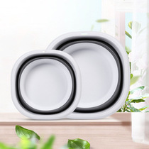  Portable folding water basin thickened foot soak basin Multifunctional foldable plastic washbasin Household travel