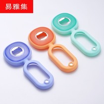 Silicone can opener Stainless steel creative multifunctional beer canned beverage bottle opener Non-slip can be attached to the refrigerator