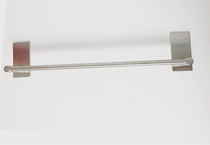 Bathroom 304 stainless steel clothes hook stretch shrink towel single pole rack bath towel pole rack nail-free
