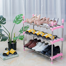 Manufacturer multi-layer stainless steel shoe rack assembly household living room shoe rack simple assembly student dormitory shoe cabinet